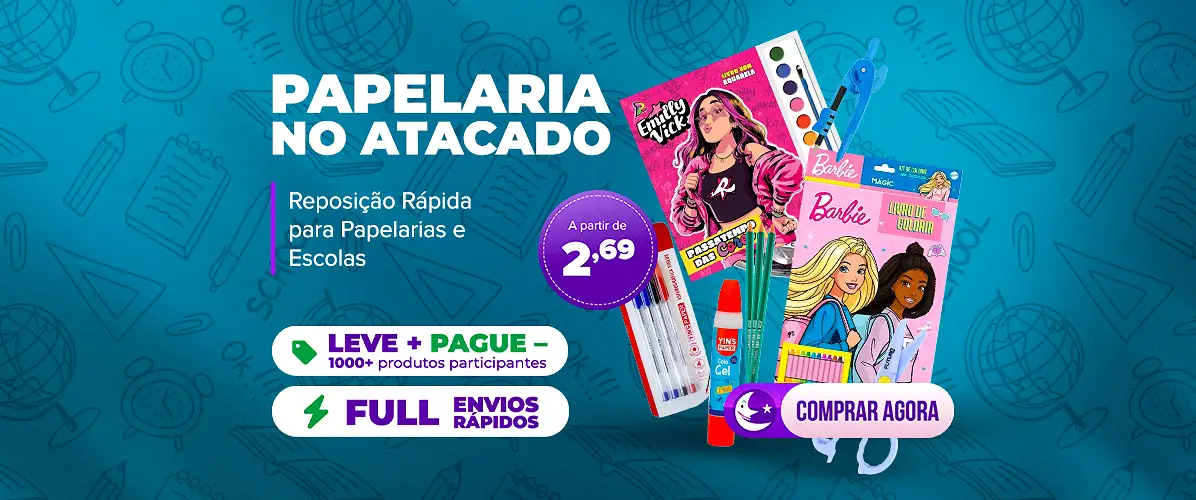 Papelaria no Atacado a partir de R$ 2,69