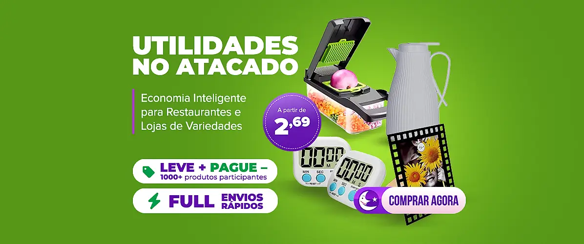 Utilidades no Atacado a partir de R$ 2,69