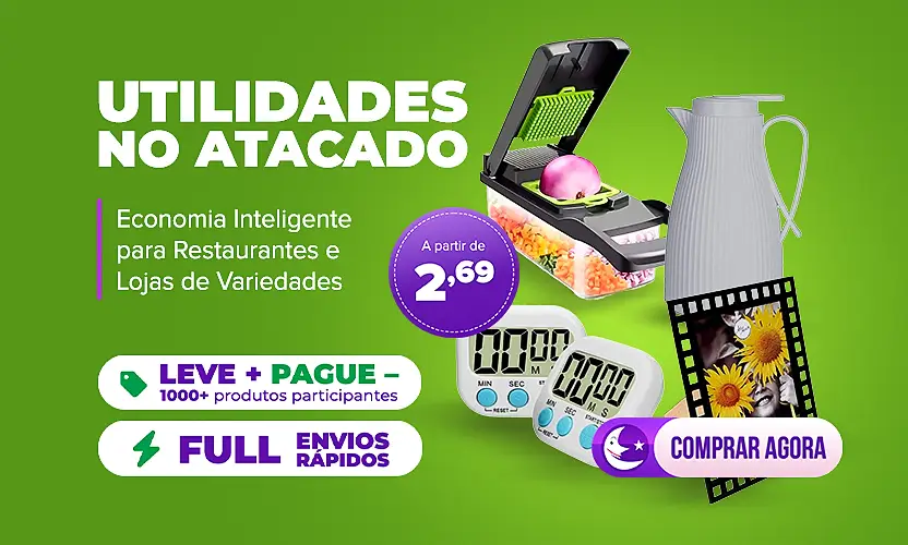 Utilidades no Atacado a partir de R$ 2,69