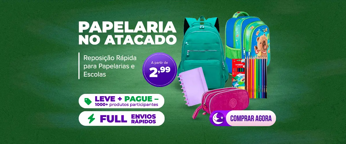Papelaria no Atacado a partir de R$ 2,99