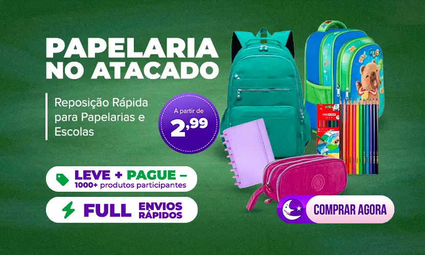 Papelaria no Atacado a partir de R$ 2,99