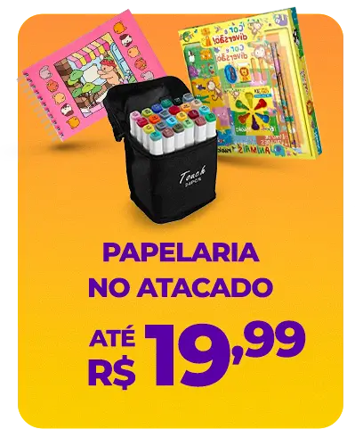 Papelaria no Atacado at&eacute; R$ 19,99