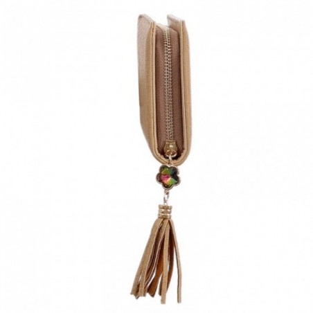 Carteira De Mão Com Pingente De Cristal E Tassel
