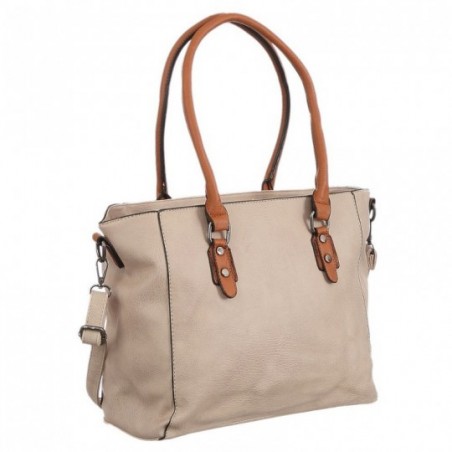 Bolsa Ombro Com Detalhes Metálicos e Divisória Interna