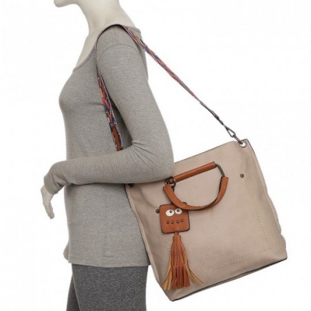 Bolsa De Ombro Com Alça Colorida E Tassel
