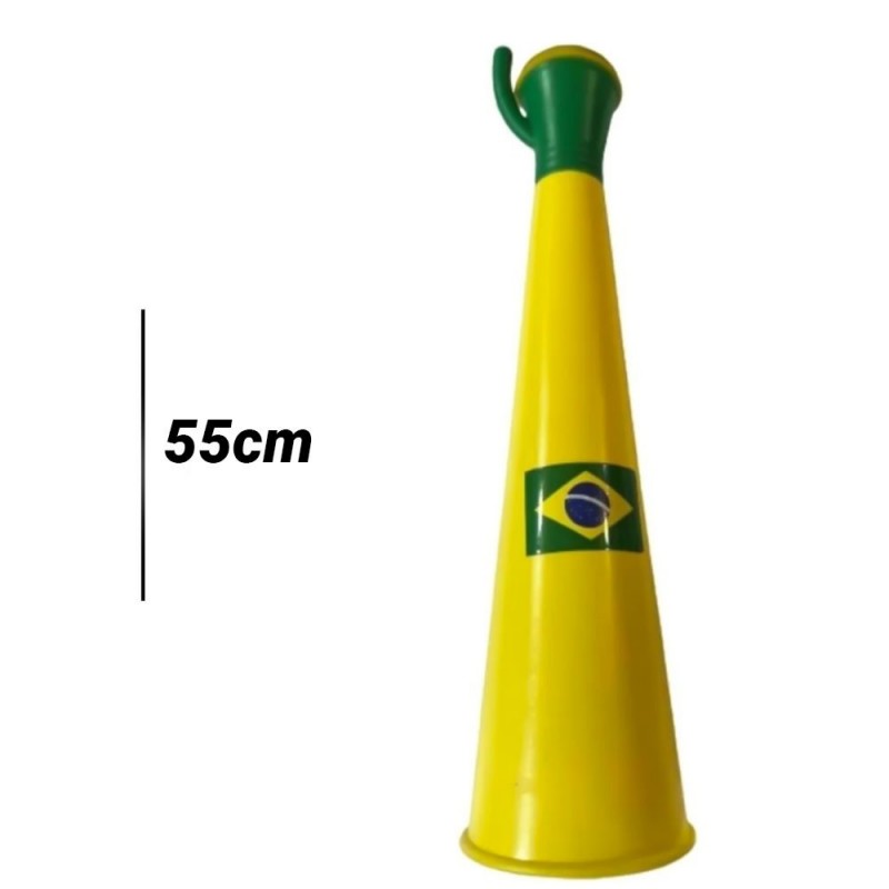 Corneta Vuvuzela Sopro Grande 55 cm Brasil Copa do Mundo