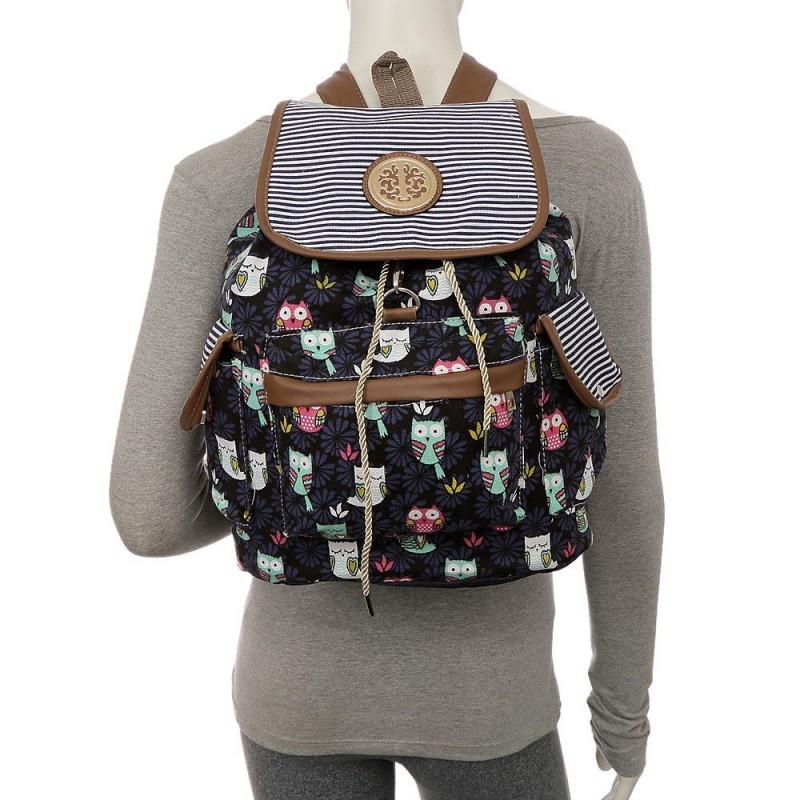 Mochila Têxtil Feminina Com Estampa Animal
