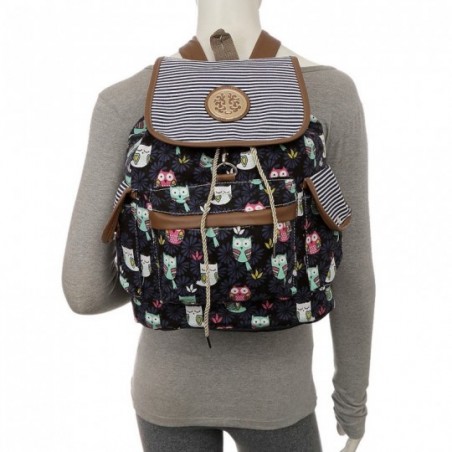 Mochila Têxtil Feminina Com Estampa Animal
