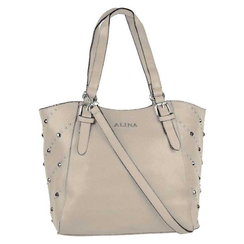 Bolsa De Ombro Alto Relevo Com Tachas
