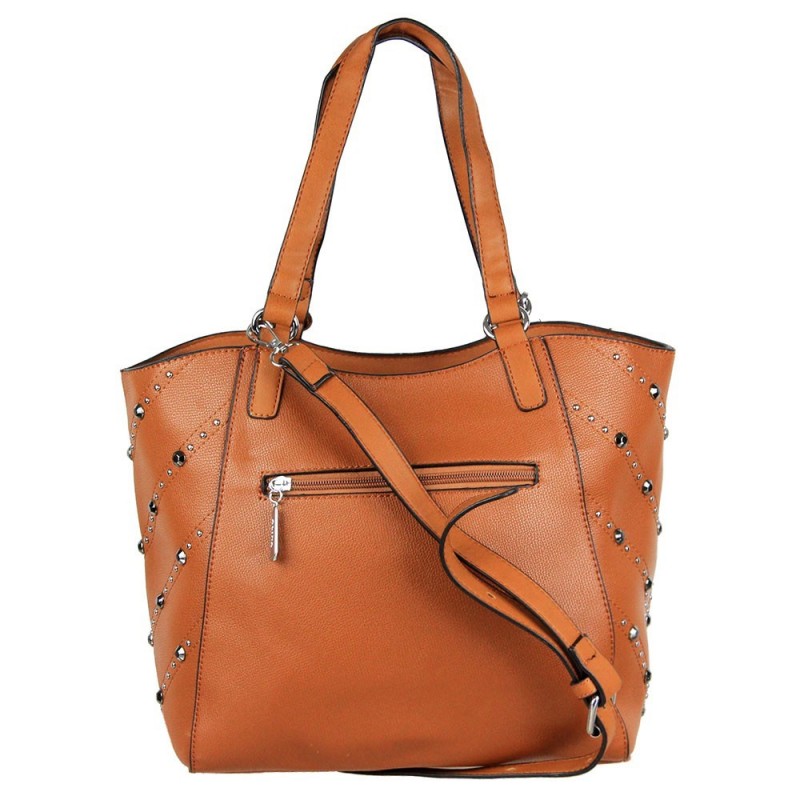 Bolsa De Ombro Alto Relevo Com Tachas

