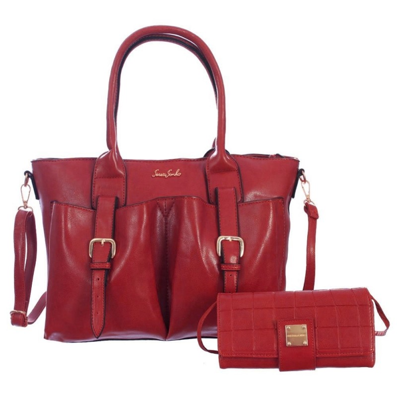 kit-feminino-luxo-bolsa-de-ombro-carteira-alto-relevo