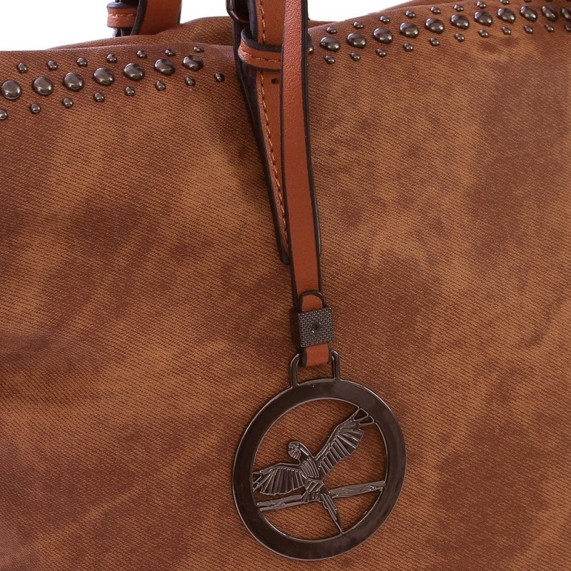 bolsa-shopper-estampa-estonada-luxo-com-tachas-e-pingente