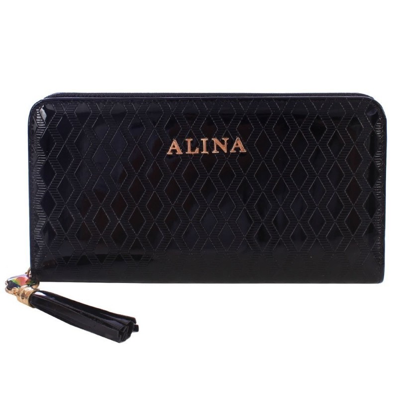 carteira-feminina-de-verniz-alto-relevo-com-tassel-de-cristal