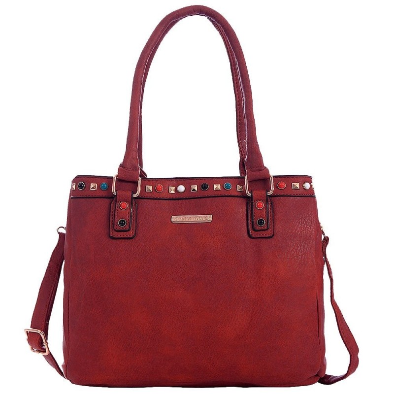 bolsa-feminina-satchel-alto-relevo-com-tachas-coloridas