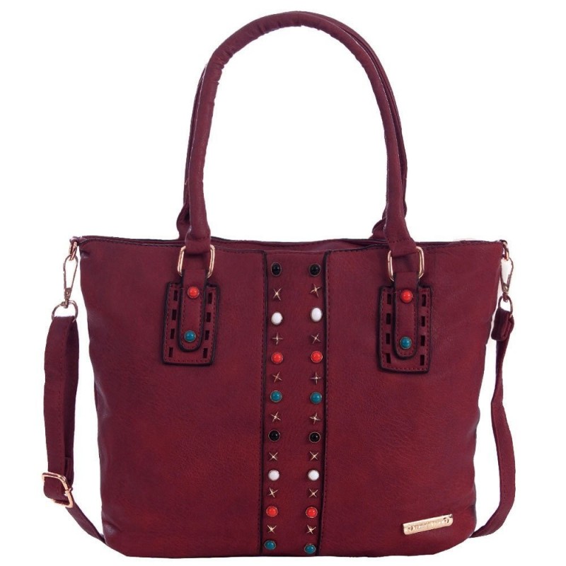 bolsa-feminina-satchel-alto-relevo-com-tachas-coloridas-e-spikes