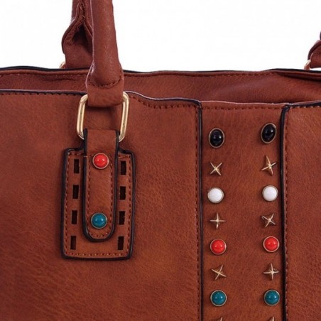 bolsa-feminina-satchel-alto-relevo-com-tachas-coloridas-e-spikes