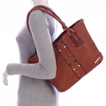 bolsa-feminina-satchel-alto-relevo-com-tachas-coloridas-e-spikes