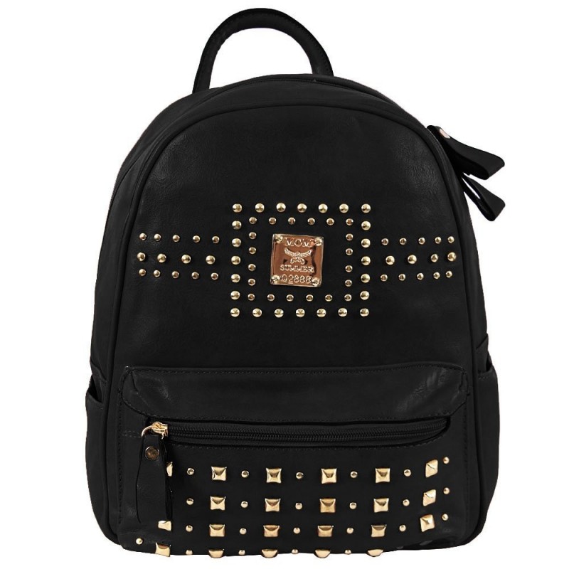 mochila-feminina-estampa-em-alto-relevo-com-spikes-e-tachas