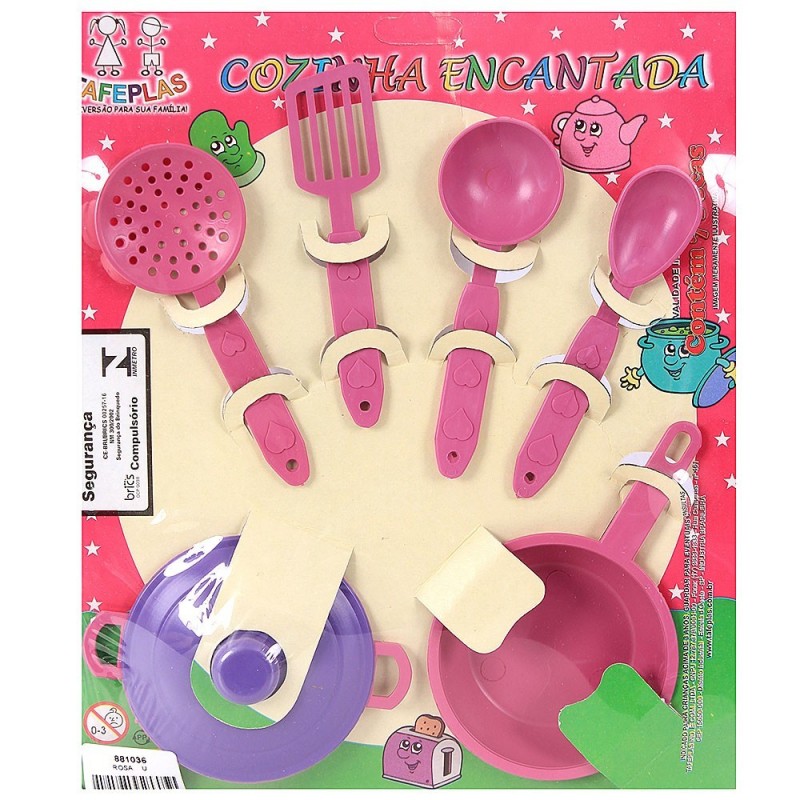 Kit Sonho De Cozinha Infantil Com Panelinhas E Colheres