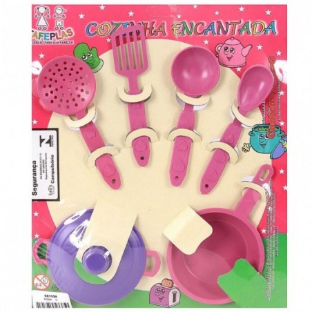 Kit Sonho De Cozinha Infantil Com Panelinhas E Colheres