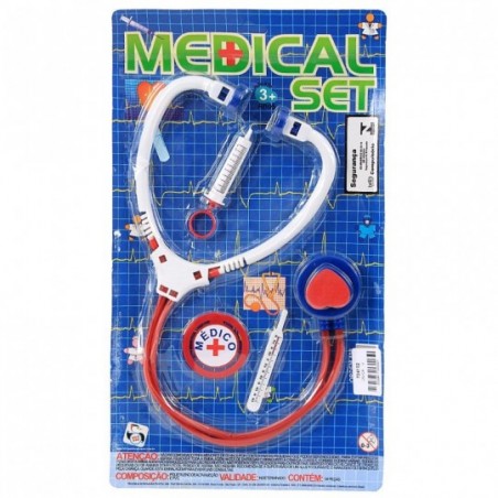 Kit Médico Com 4 Acessórios Infantil De Brinquedo
