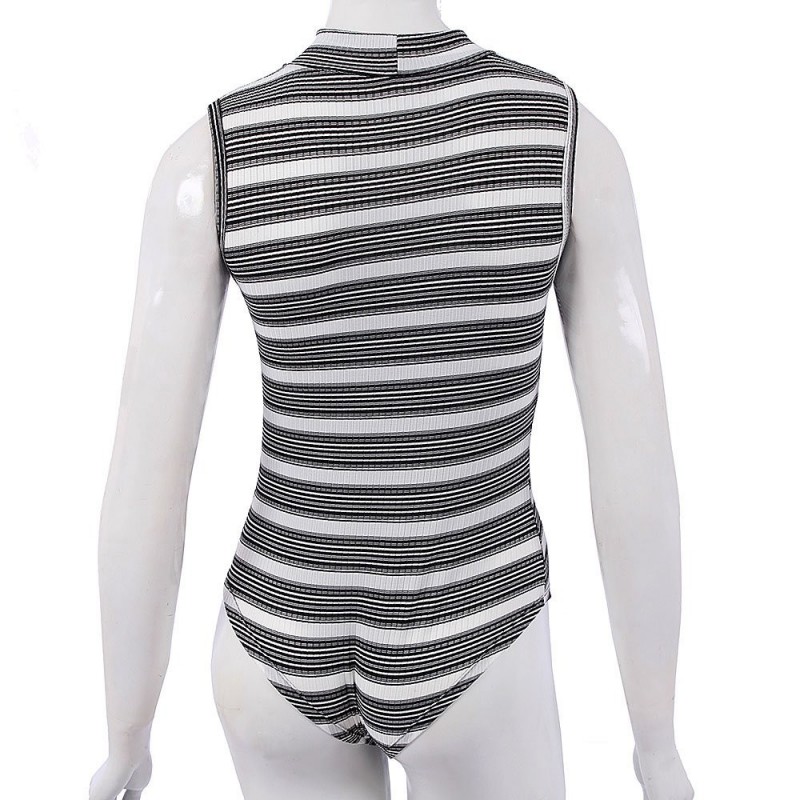 body-canelado-choker-feminino-sem-manga-listrado