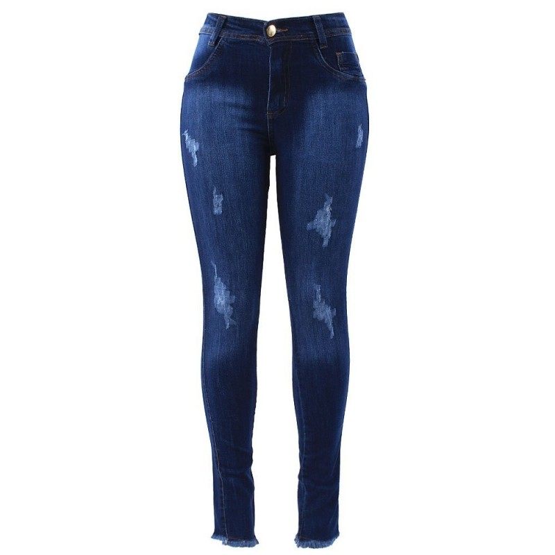 calca-jeans-destroyed-barra-desfiada-skinny-feminina
