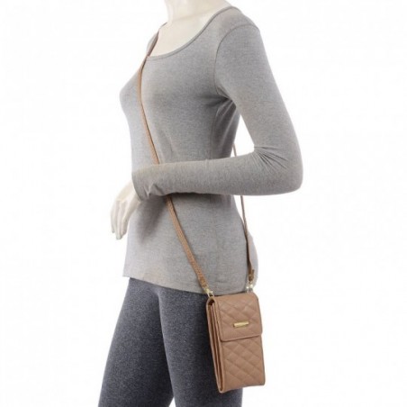 Carteira Luxo Crossbody Shoulder Em Matelassê Feminina