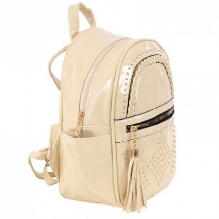 mochila-feminina-luxo-de-verniz-em-tresse-tassel-e-tachas