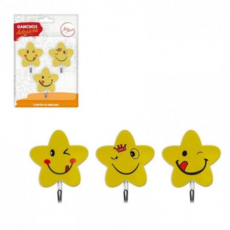 kit-com-3-ganchos-estrelas-adesivas-smile-no-atacado