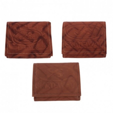 Kit Com 2 Carteiras Masculina Em Alto Relevo Fecho Velcro
