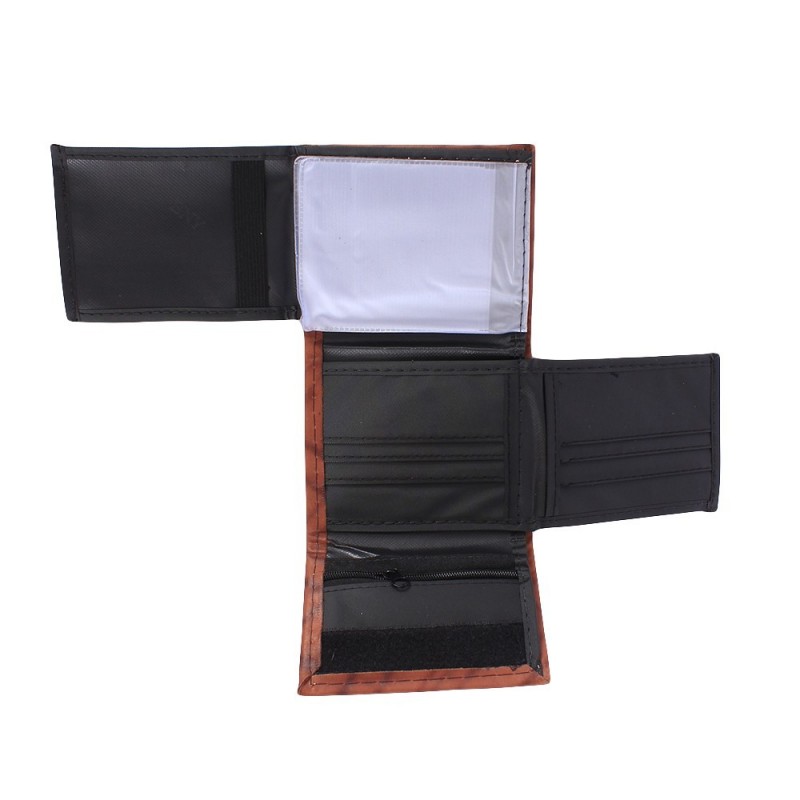 Kit Com 2 Carteiras Masculina Em Alto Relevo Fecho Velcro
