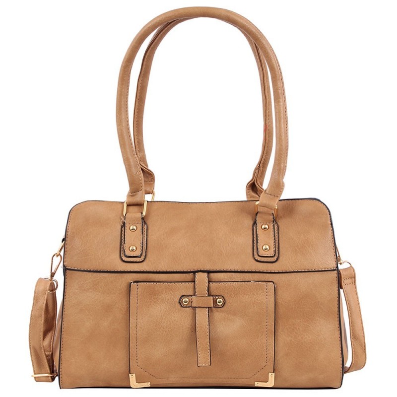 Bolsa Tote Feminina Em Alto Relevo Com Detalhes Metálicos 