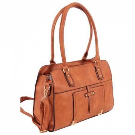 Bolsa Tote Feminina Em Alto Relevo Com Detalhes Metálicos 