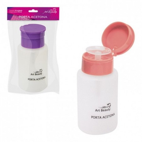 Porta Acetona Com Tampa Rosa 175ml