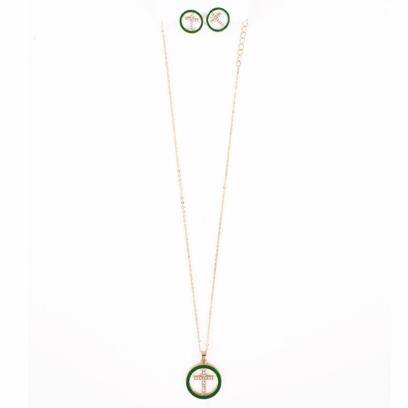 conjunto-feminino-brincos-e-colar-pingente-cruz-em-strass