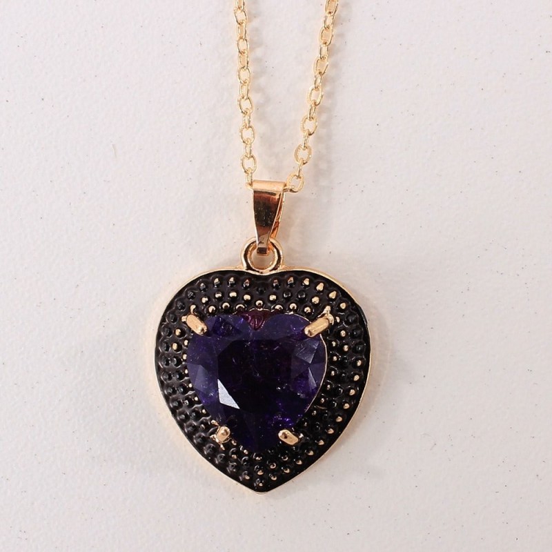 conjunto-feminino-brincos-e-colar-pingente-coracao-em-pedra