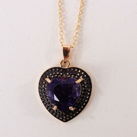 conjunto-feminino-brincos-e-colar-pingente-coracao-em-pedra