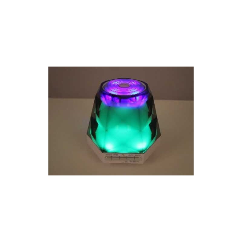 Caixinha De Som Portátil Com Luzes Led Bluetooth