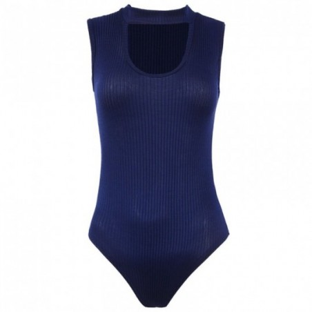 body-feminino-canelado-choker-sem-manga-tamanho-unico