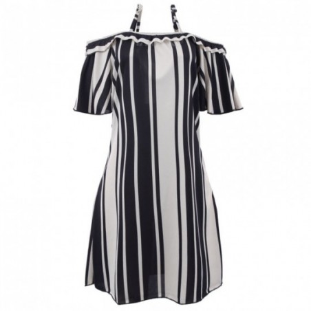 Vestido Curto Feminino Bata Com Babadinho Alça Regulável