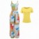 Kit Feminino Macacão Pantacourt + Camiseta Baby Look "G/GG"
