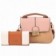 Kit Feminino Bolsa Baú Luxo + Carteira Em Tressê