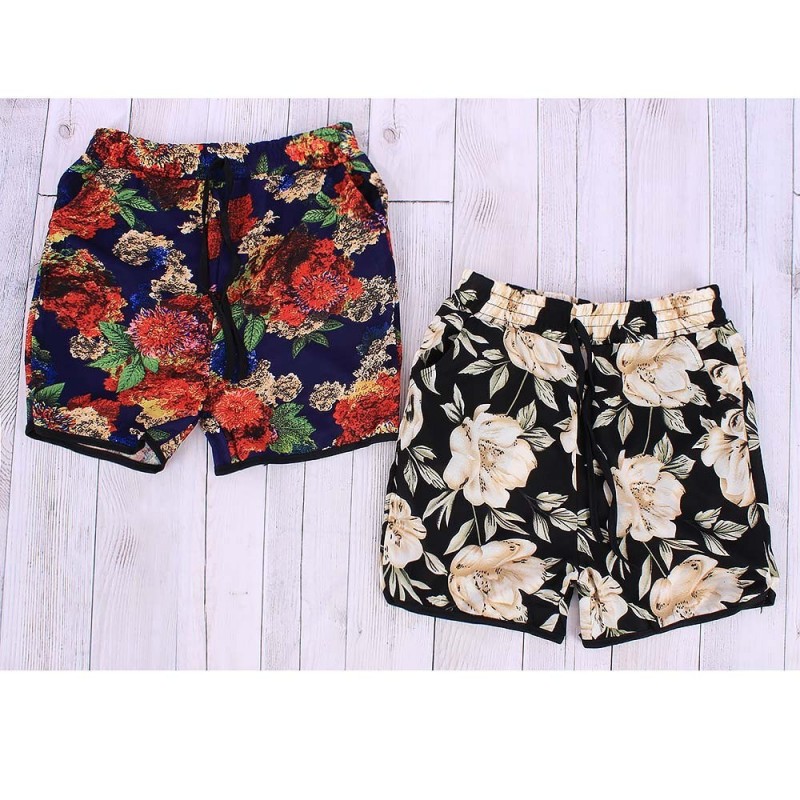Kit 2 Shorts Femininos Floridos Com Bolsos Laterais "G/GG"