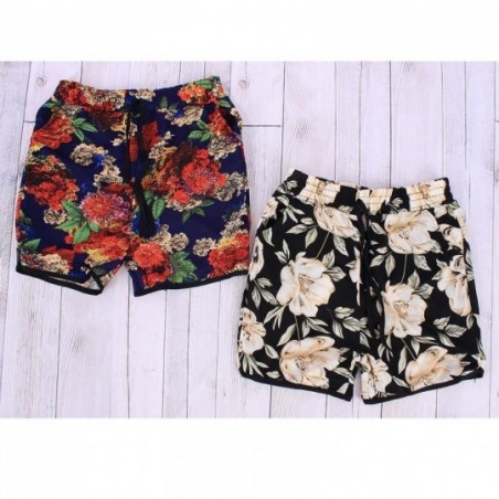 Kit 2 Shorts Femininos Floridos Com Bolsos Laterais "G/GG"