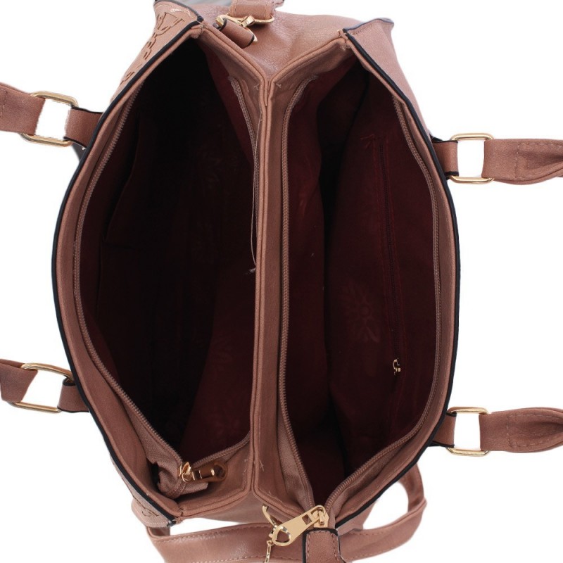 Bolsa Totem Estruturada Feminina Em Tressê Alto Relevo