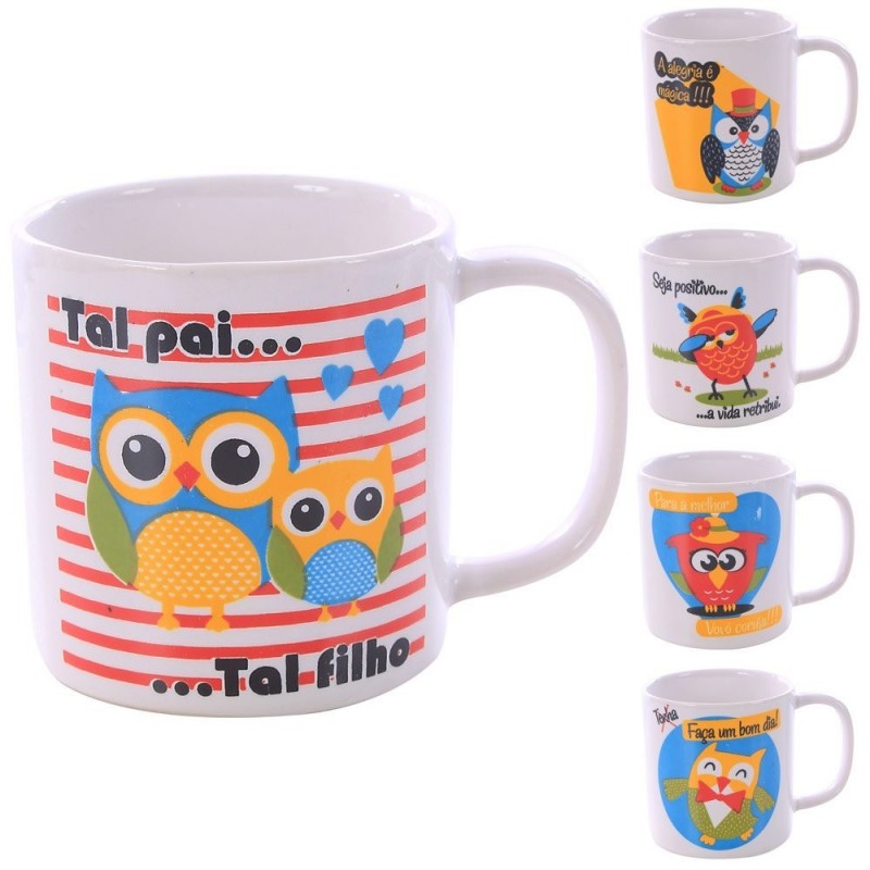 caneca-porcelana-tematica-estampas-variadas-coruja-200ml