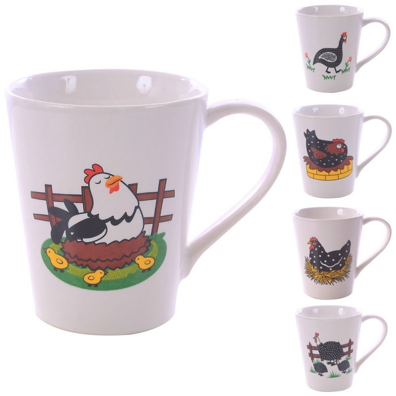 caneca-porcelana-tulipa-estampas-galinhas-carijo-250ml