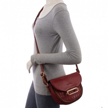 Bolsa Luxo Baguete Feminina Em Alto Relevo Com Tressê