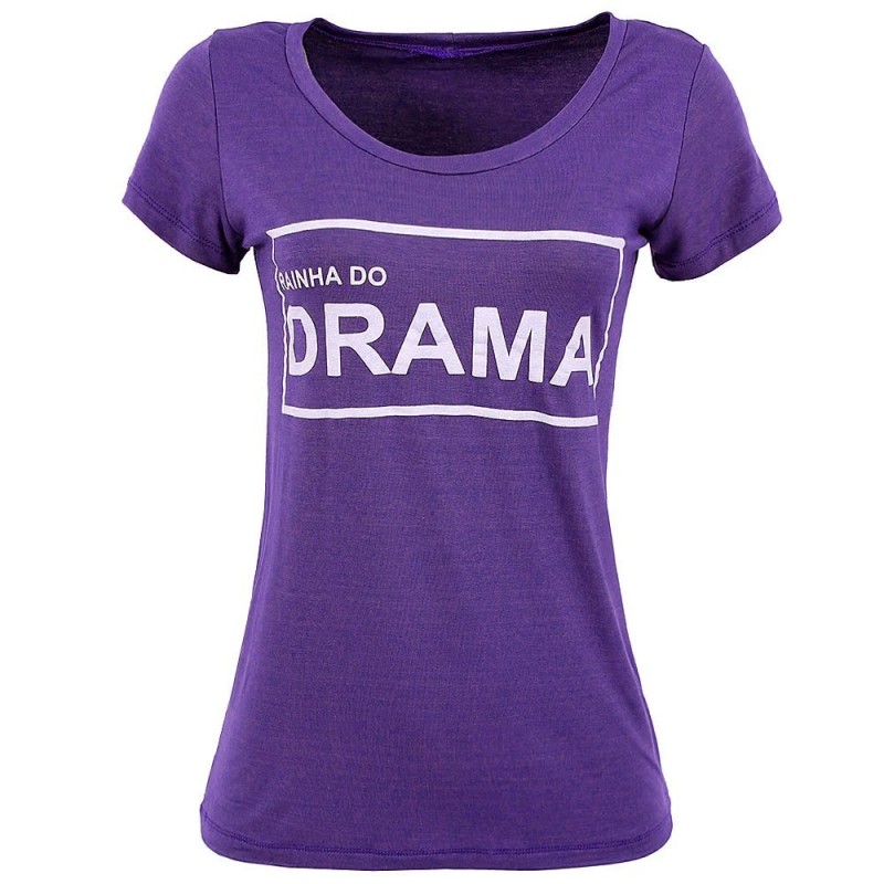 Camiseta Feminina Baby Look Estampa De Modinhas
